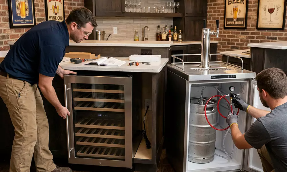 Wine Cooler and Kegerator Installation in Waltham, MA